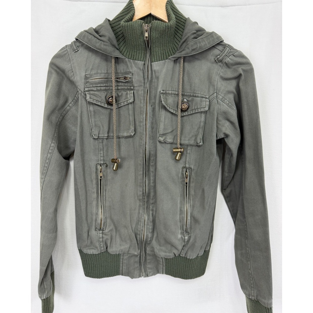 Ashley by 26 International Military Cotton Hooded Jacket Women S Olive Green